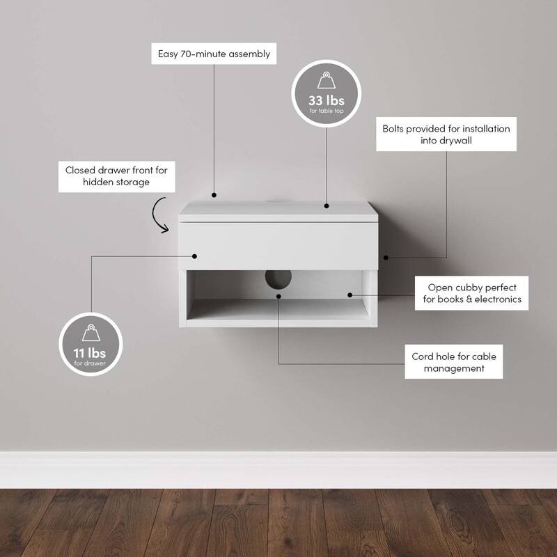Modern Floating Bedside Nightstand