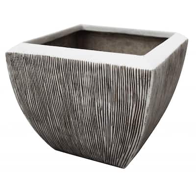 Large Distressed and Ribbed Flower Pot Planter