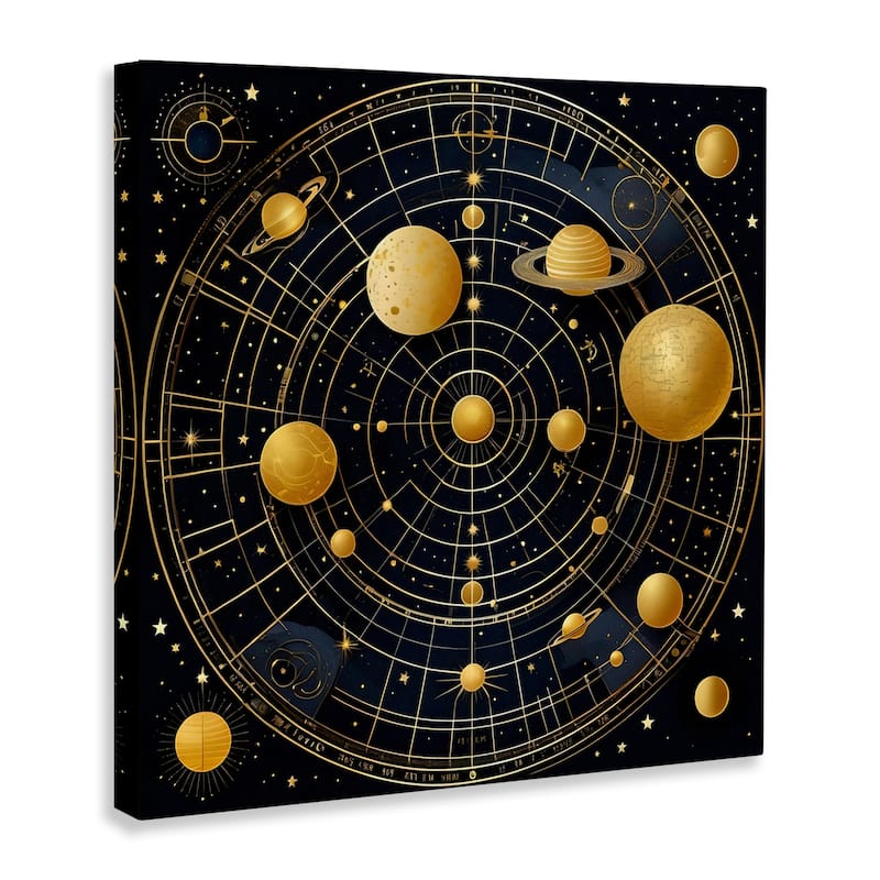 Stupell Astral Planets in Solar System Canvas Wall Art Design By Tabz Jones