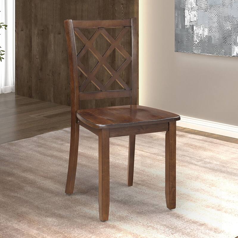 Farmhouse Dark Cherry Rectangular Wood 5-piece Dining Table Set