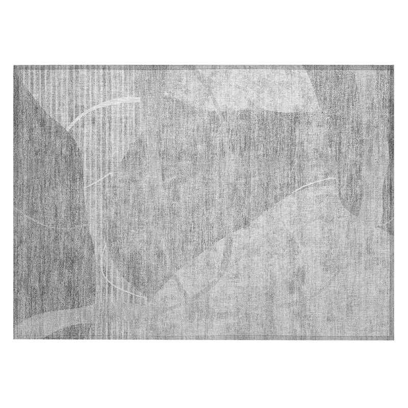 Machine Washable Indoor/ Outdoor Chantille Abstract Modern Rug