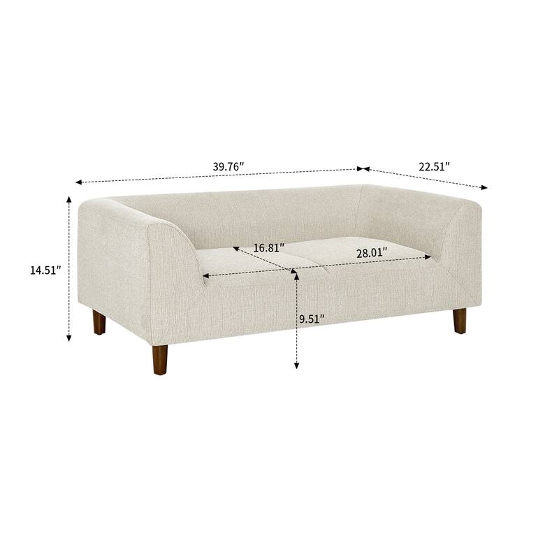 Modern Minimalist Linen Fabric Upholstered Pet Sofa, For Medium and Large Dogs