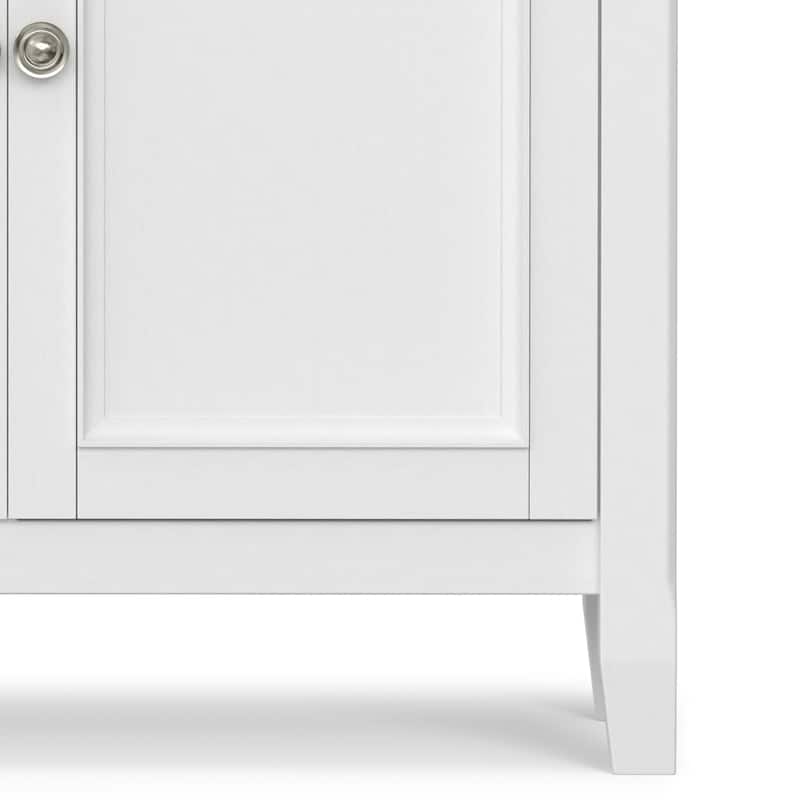 WYNDENHALL Halifax SOLID WOOD 36" Wide Transitional Entryway Storage Cabinet - 12"D x 36" W x 36"H