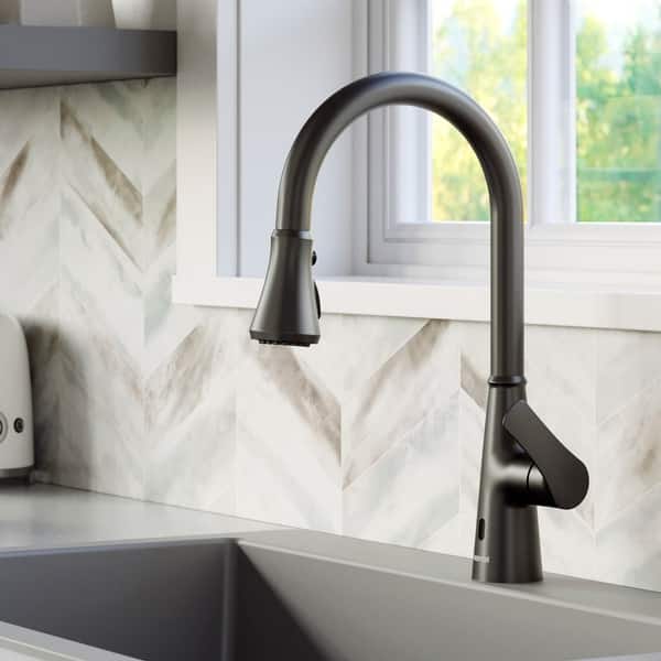 slide 2 of 29, Karran Kadoma Touchless One-Handle Triple Function Sprayer Kitchen Faucet