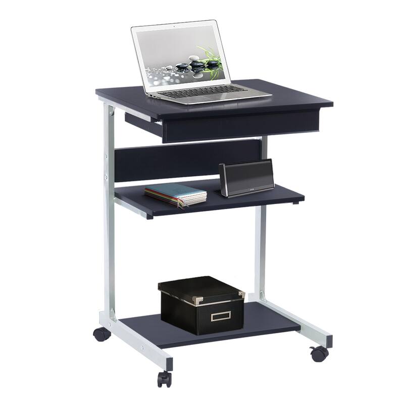 Rolling Laptop Cart with Storage,High quality and durable, Graphite