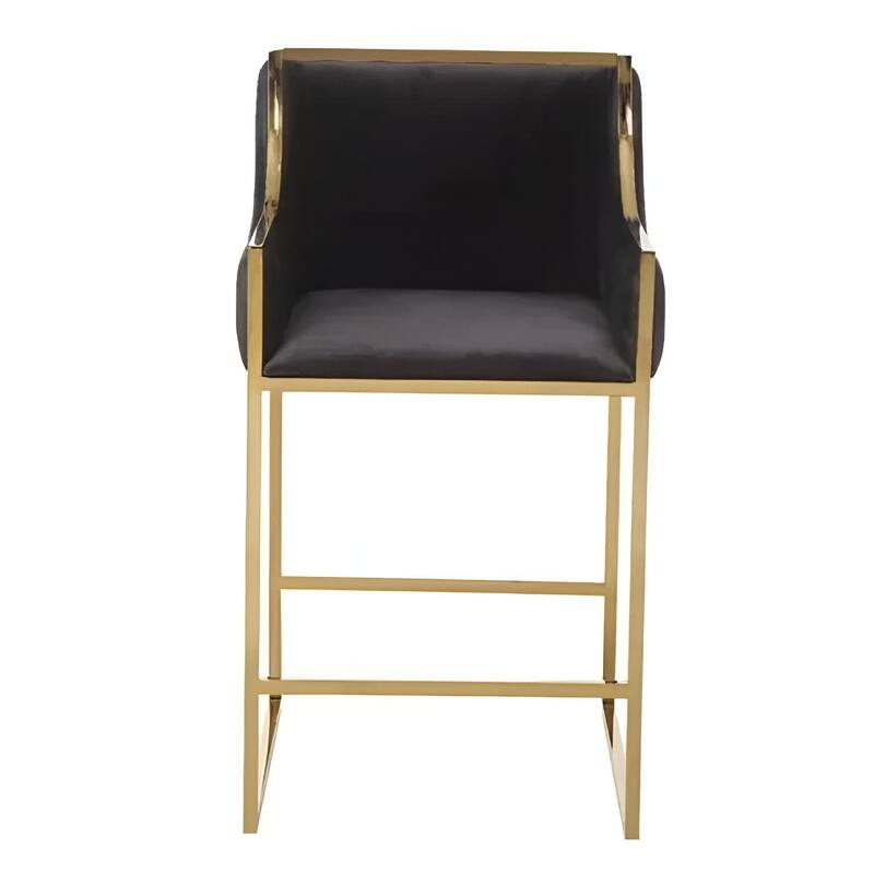 Modern Arm GOLD and Black Bella Stool (Set of 6)