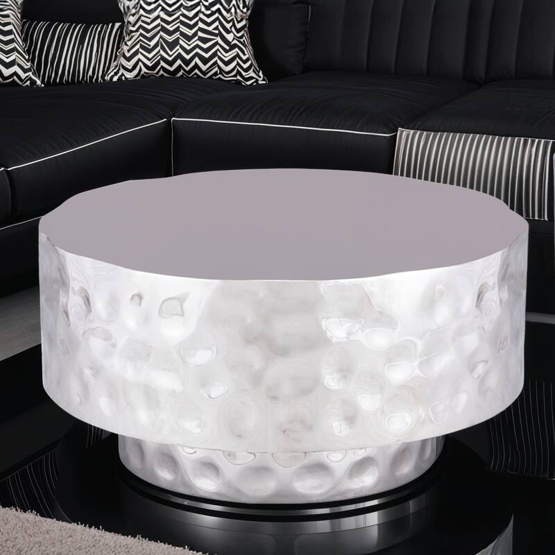 Modern Style Coffee Table made with Metal in Gold - Silver