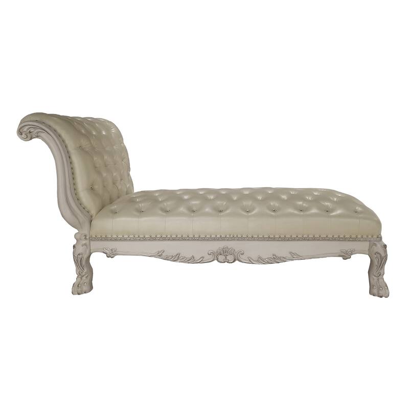 Adison Cream and Bone White Chaise with Tight Seat