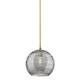 Option Brushed Brass / Light Smoke Deco Swirl