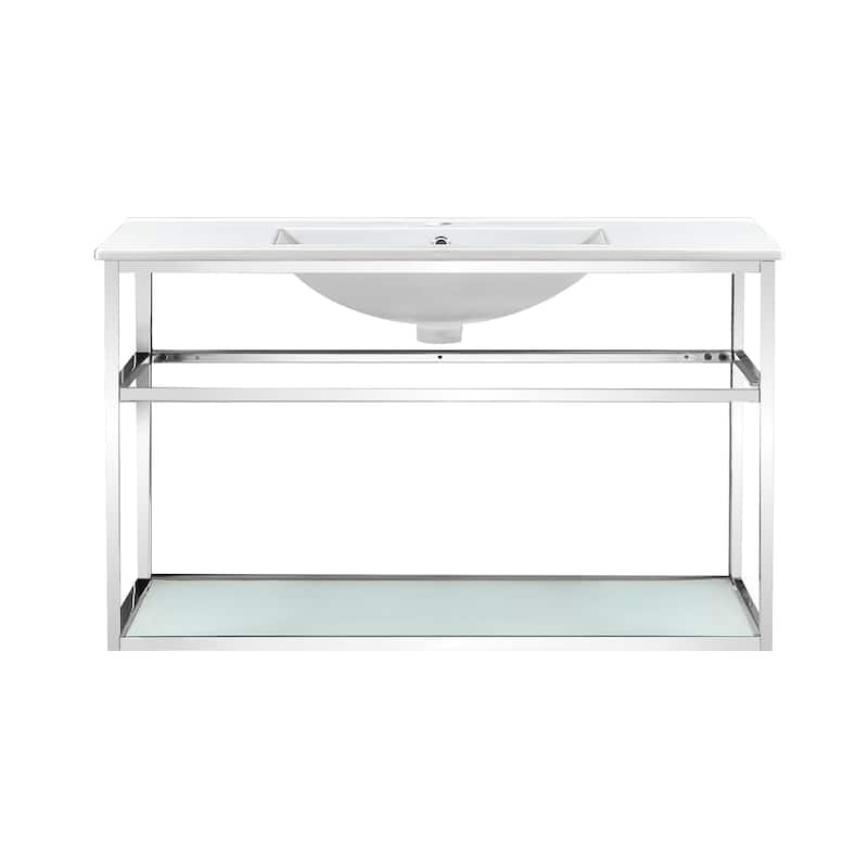 Swiss Madison Pierre 36-inch Open-shelf Metal Bathroom Vanity