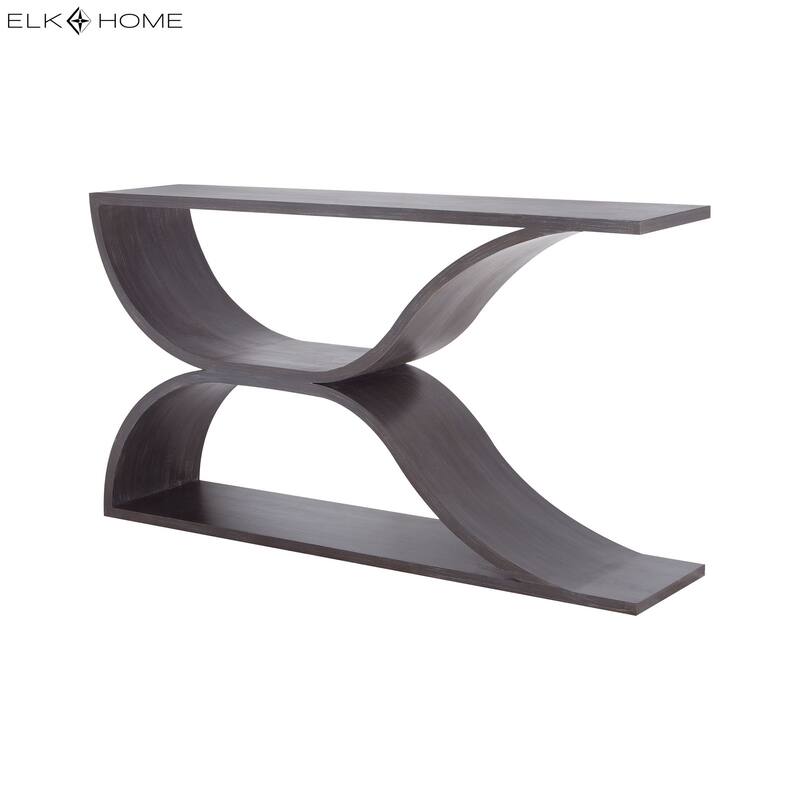 Elk Home Pin Hollow Restoration Gray Wood Console Table