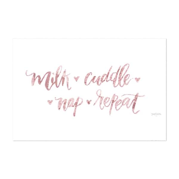 Sweet Baby Girl III Pink Typography Quotes Sayings Art Print/Poster