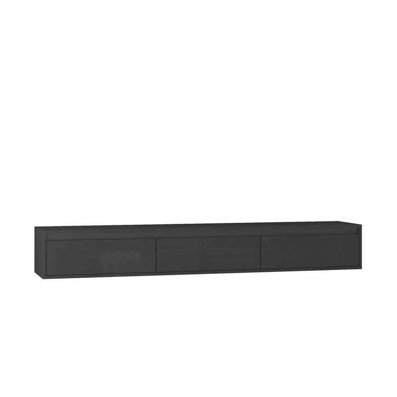 Wall Mounted TV Stand with Led Lights & Power Outlet for Living Room