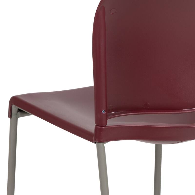 5 Pack 880 lb. Capacity Full Back Contoured Sled Base Stack Chair