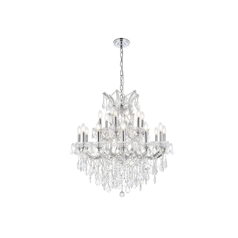 Maria Theresa 19 light Chrome Chandelier Clear Royal Cut Crystal - Exact Size