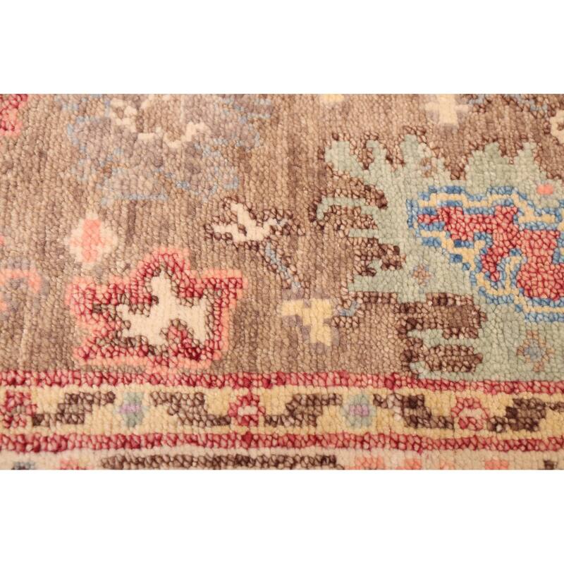 ECARPETGALLERY Hand-knotted Modern Oushak Brown Wool Rug - 3'11 x 6'0