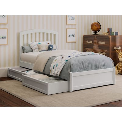 Lucia Platform Bed with Panel Footboard and Storage Drawers