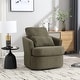 preview thumbnail 2 of 13, Roomfitters Teddy Swivel Barrel Chair, 360° Round Accent Sofa Chair for Living Room, Bedroom, Nursery or Office Olive Green