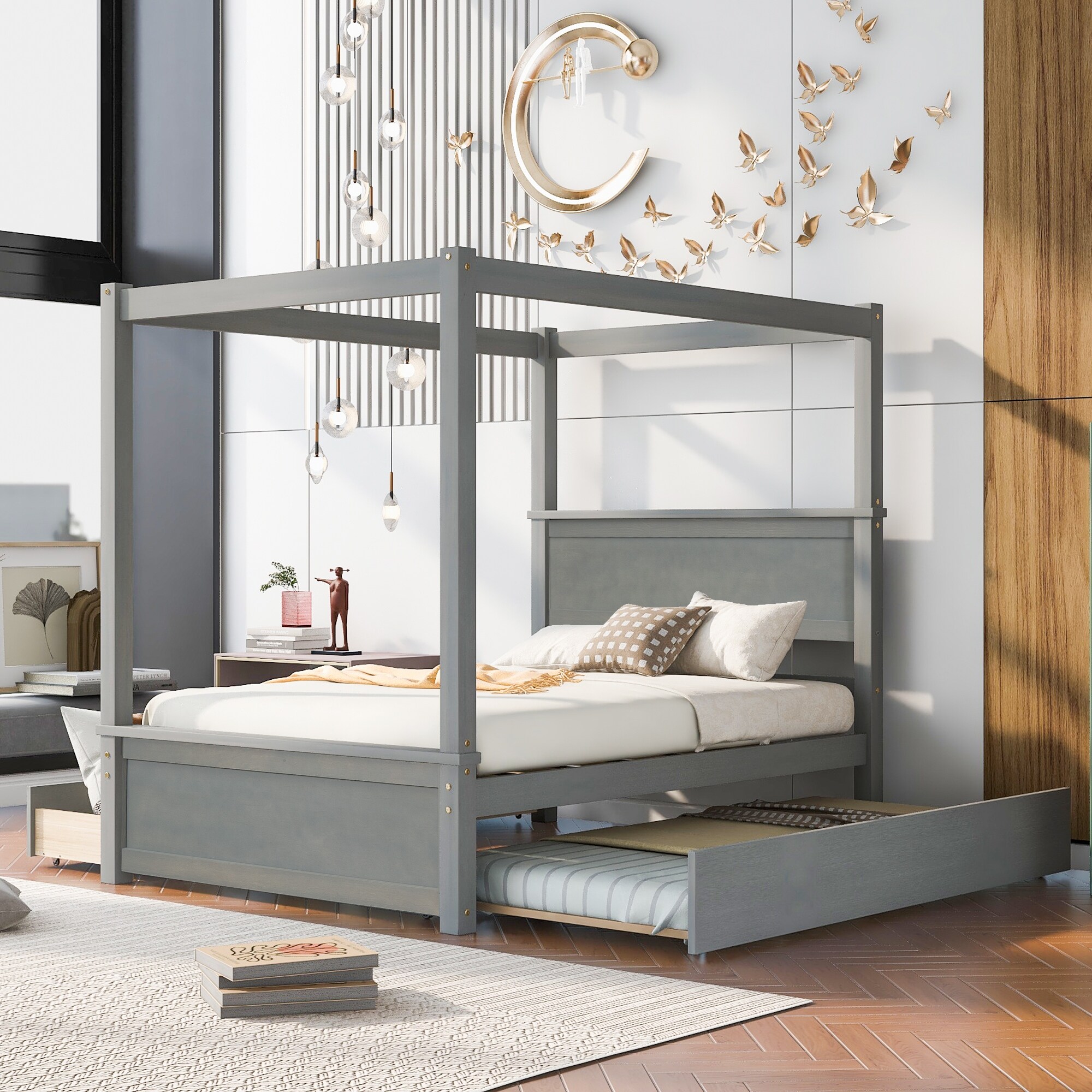 Canopy sales trundle bed