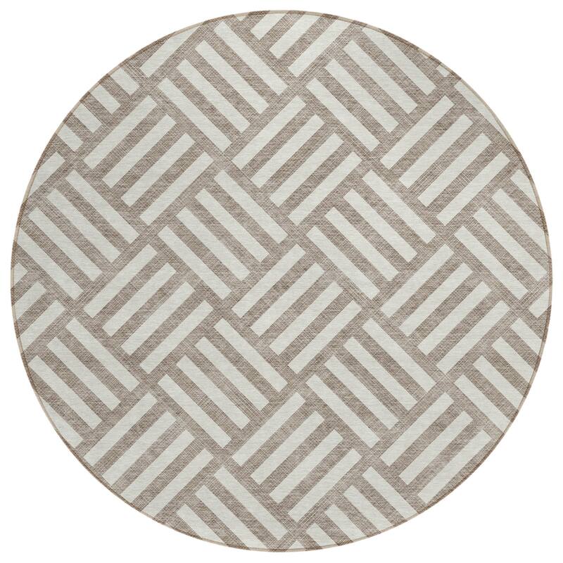 HomeRoots Geometric Transitional Rectangle Outdoor Rug
