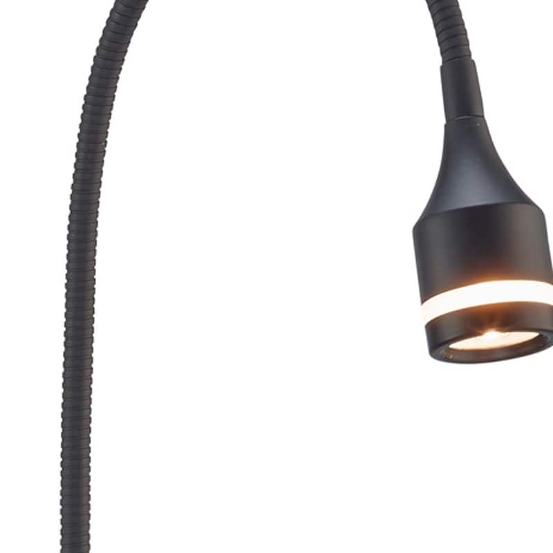 HomeRoots 18" Black Metal Adjustable LED Desk Lamp - 11 x 17 x 18