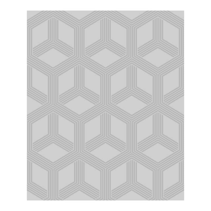 Advantage Xander Grey Glam Geometric Wallpaper - 20.9 x 396 x 0.025