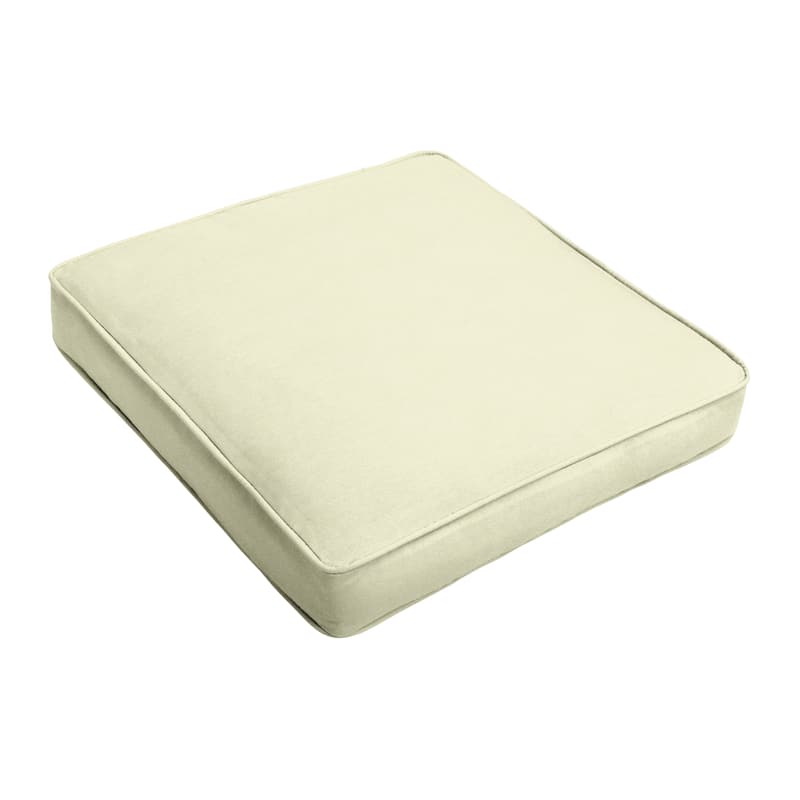 Humble + Haute Valencia Solid Sunbrella Indoor/ Outdoor Corded Chair Cushion, Set of 2 - canvas natural