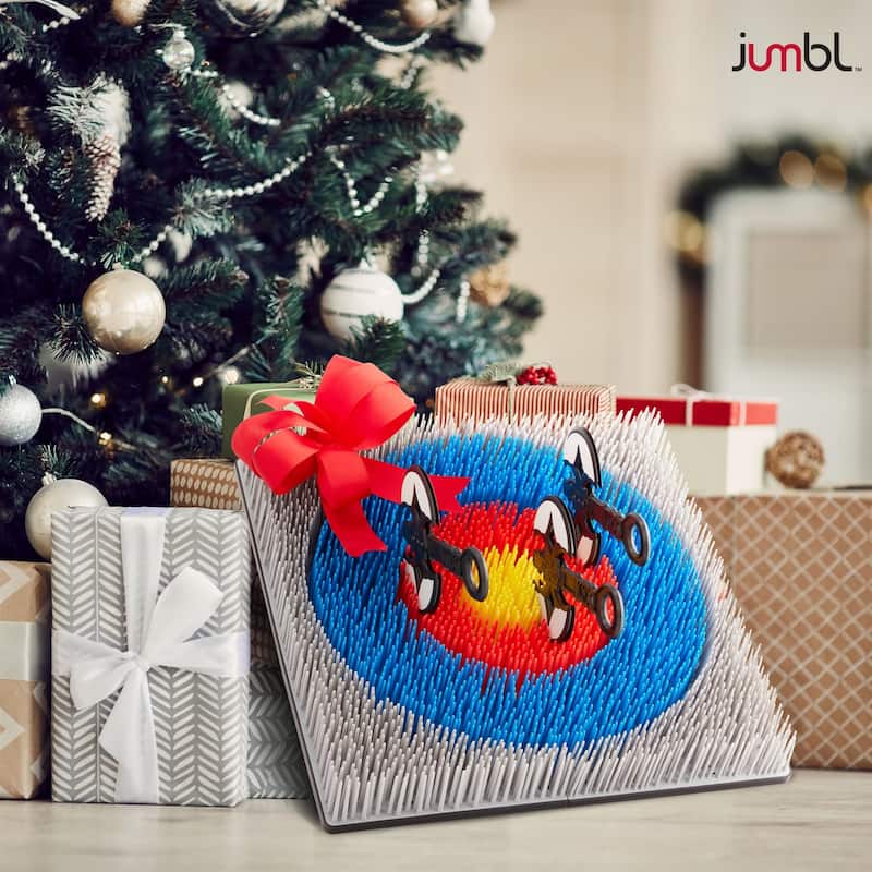 Jumbl Wall-Mounted Foam Axe Throwing Game with Bristle Target & Mount Kit - Multicolor - Multicolor