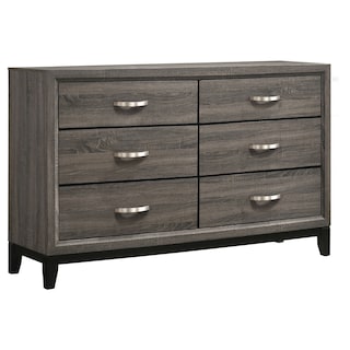 Watson Transitional Wood 6-drawer Dresser Grey Oak