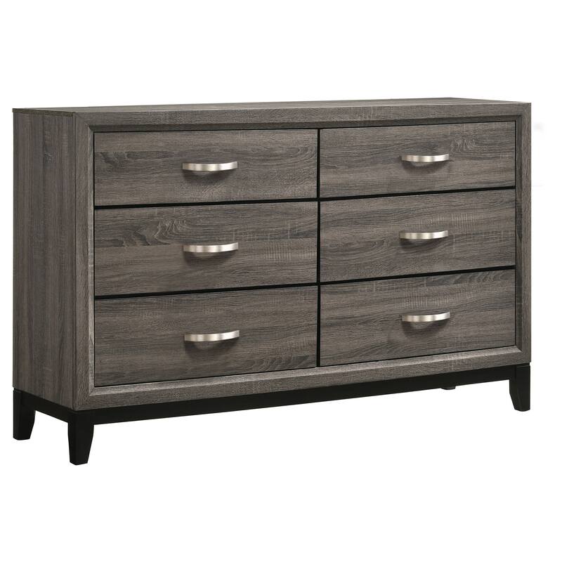 Watson Transitional Panel Grey Oak Bedroom Set