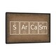 preview thumbnail 1 of 7, iCanvas "Sarcasm" by GetYourNerdOn Framed Black - 26x40