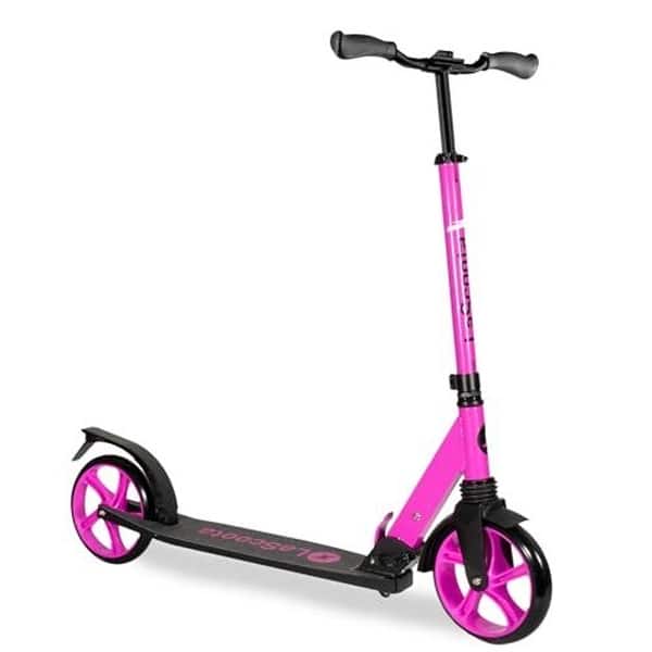 slide 2 of 8, Lascoota Kick Scooter for Adults & Teens. Lightweight Foldable Scooter (Teen, Purple)