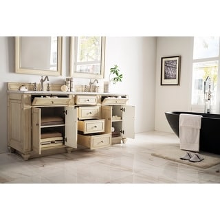 James Martin Vanities Bristol 72" Double Vanity, Vintage Vanilla