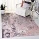 preview thumbnail 37 of 42, SAFAVIEH Glacier Liliana Watercolor Modern Abstract Rug 6'7" Square - Pink/Grey - Square