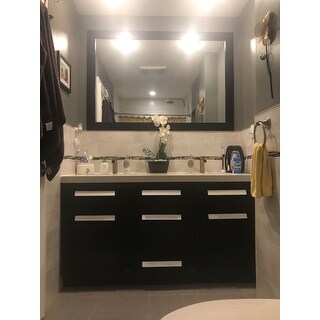 Shop Design Element Moscony Espresso 60-inch Double Sink ...