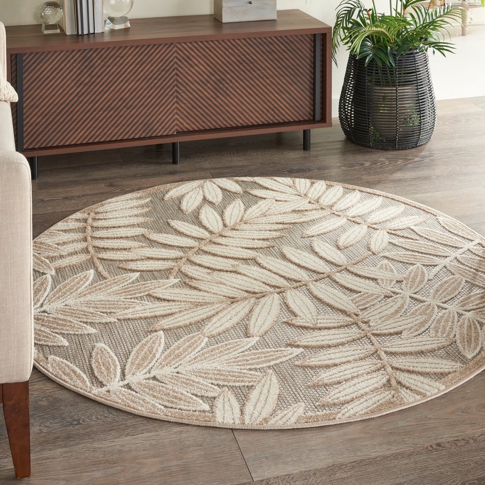 Nourison Aloha Leaf Print Vibrant Indoor/Outdoor Area Rug