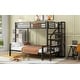 preview thumbnail 21 of 28, Twin Over Full Metal Bunk Bed with Storage Staircase & Wardrobe - 400LB Capacity