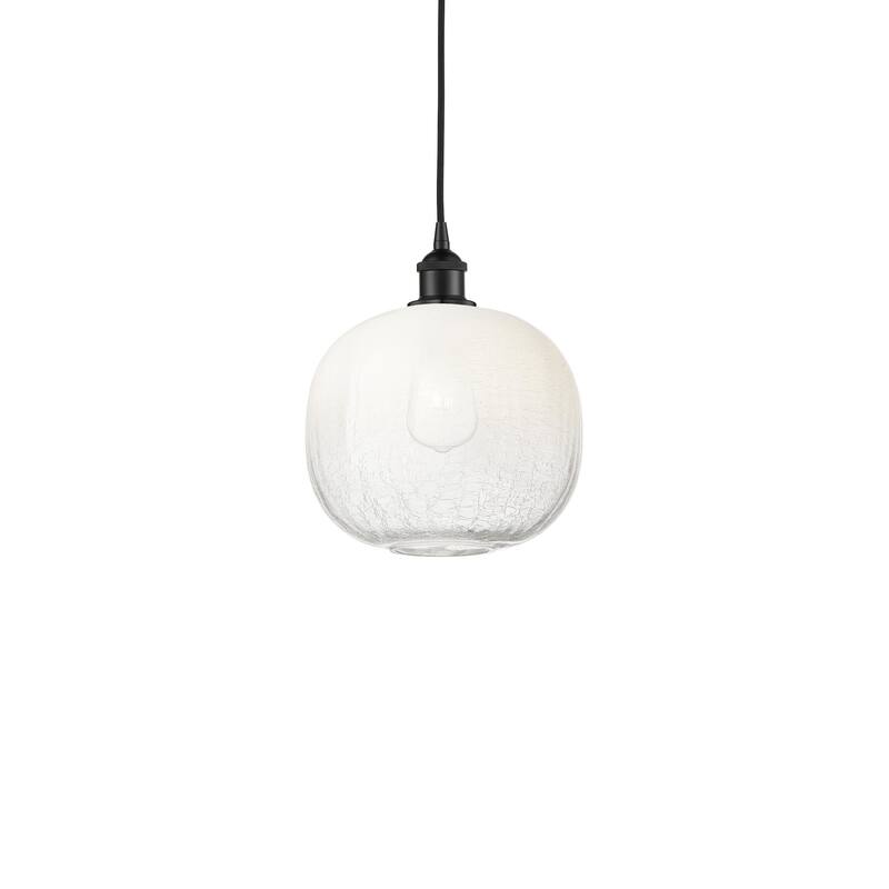 Innovations Lighting 616-1P-12-11 Brookhaven Sphere Pendant Brookhaven - Matte Black / Opal
