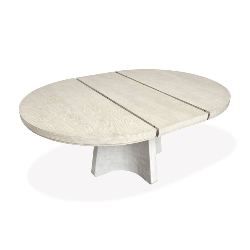 Magnussen Home Lorelei Misty Cloud Extendable 54" Round Dining Table - 54''W x 54''D x 29.75''H