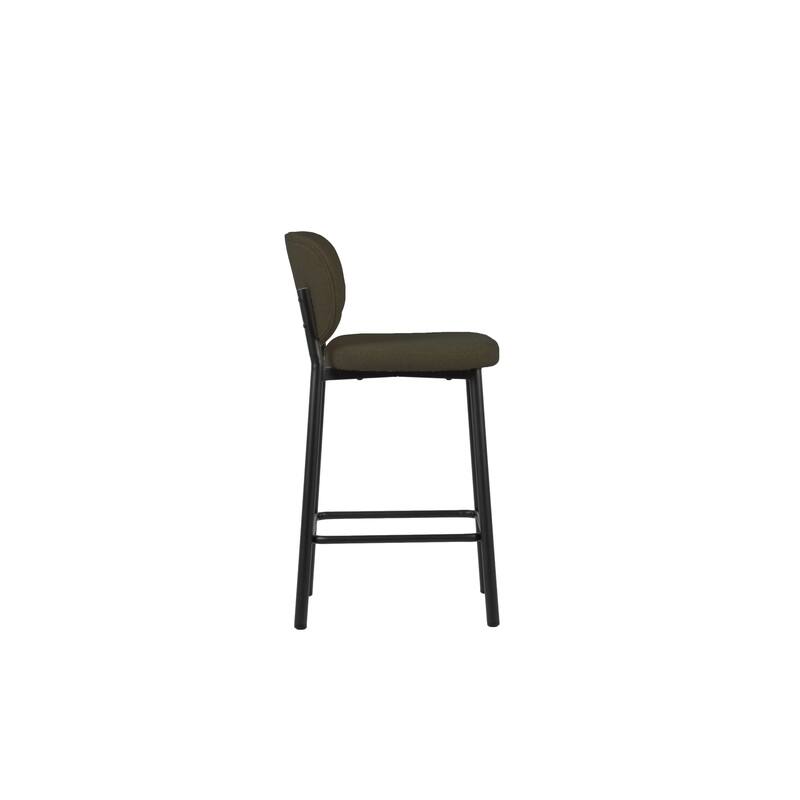 Rye Studio Boucle Chairs with Black Steel Legs, Set of 2