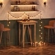 preview thumbnail 6 of 7, 39.4 Inch Square Bar Table Wood Counter Height Pub Table - 23.6" D x 23.6" W x 39.4" H