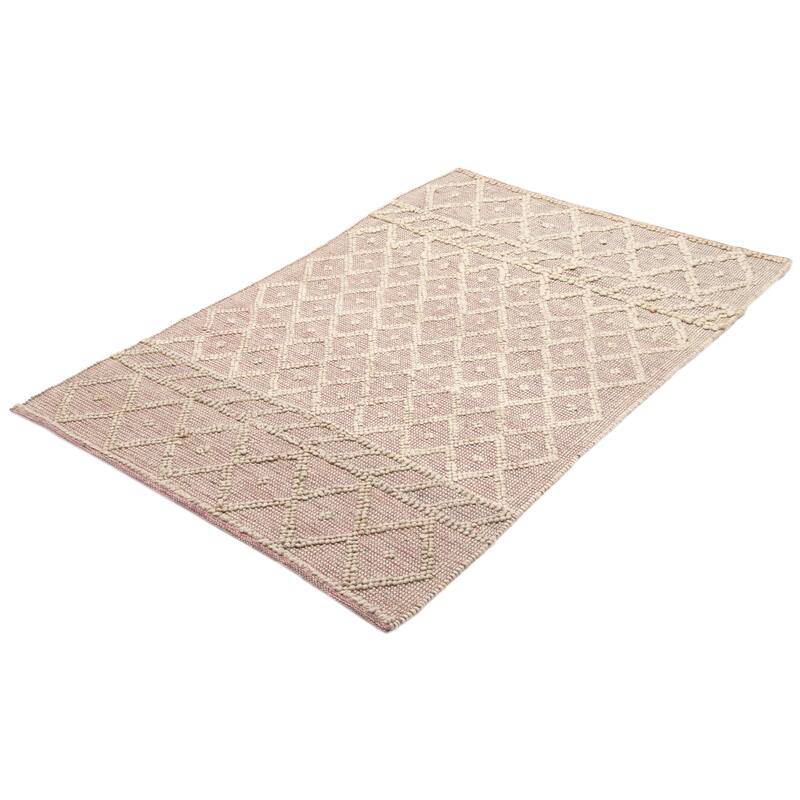ECARPETGALLERY Braid weave Sienna Grey Wool Rug - 5'0 x 8'2