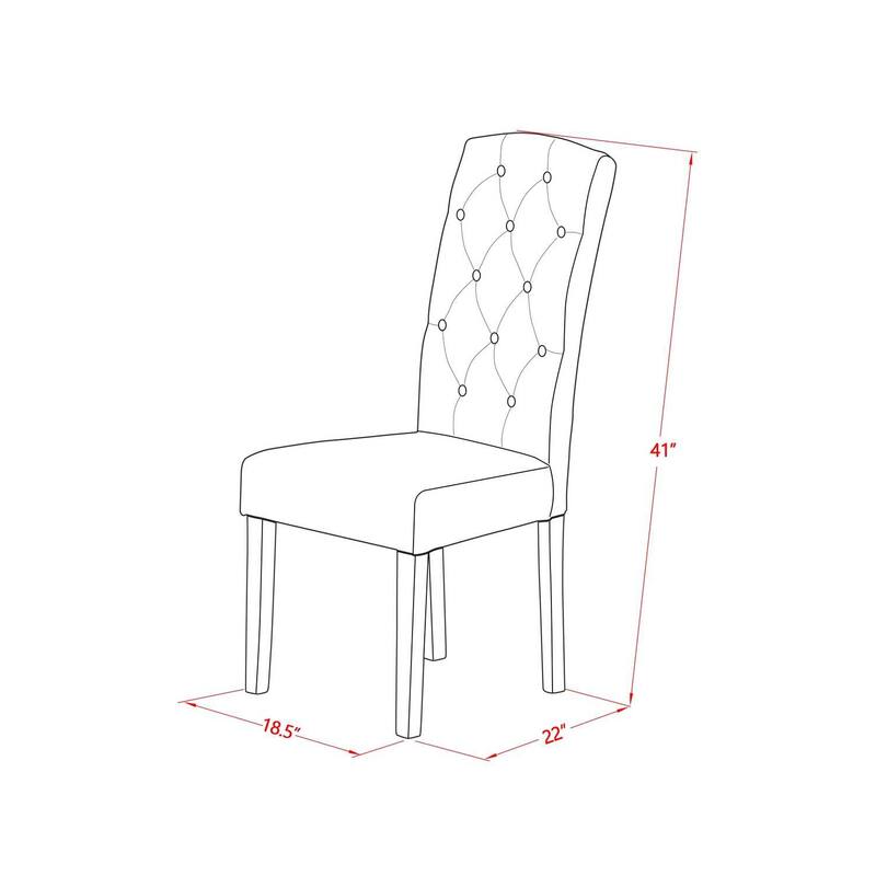 Parson Chair - Linen Fabric Accent Chair - Modern Living Room Seating - Baby Blue Finish