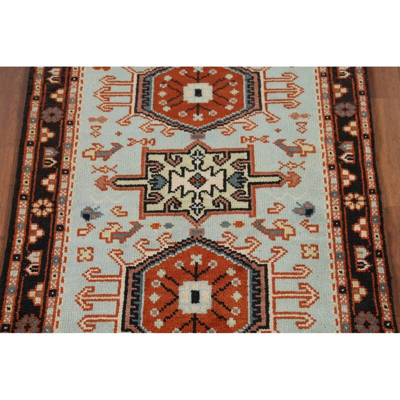 Khotan Indian Accent Rug Hand-Knotted Wool Carpet - 2'11"x 5'1"