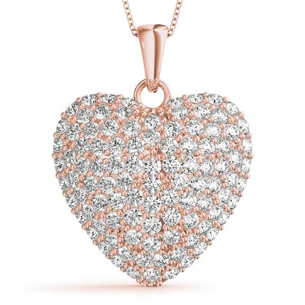 14kt Gold 1 00 Ct Pave Heart Shaped Diamond Pendant Necklace Amcor Design Overstock 14kt Gold 1 00 Ct Pave Heart Shaped Diamond Pendant Necklace Amcor Design Overstock