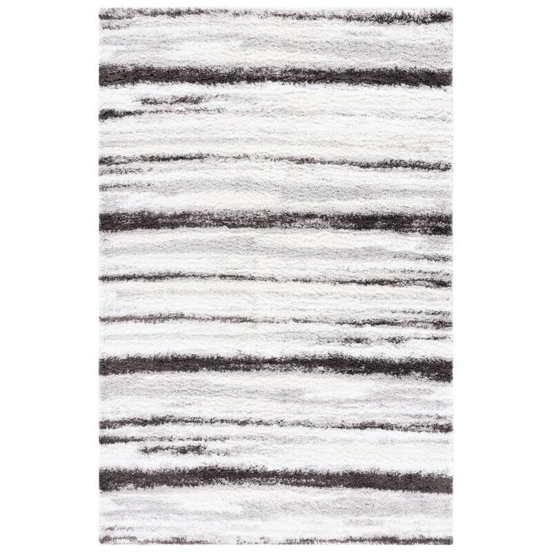SAFAVIEH Berber Shag Imari Rug - 4'5" x 6'5" - Light Grey/Dark Grey