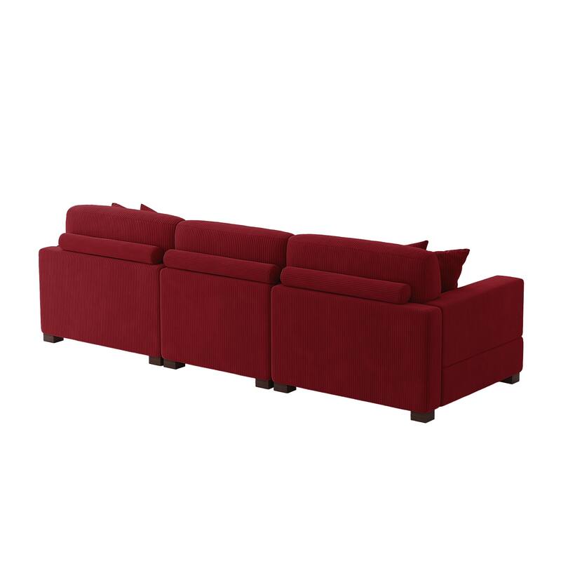 Oversized L-shaped Modular Sectional Sofa with Chaise Lounge