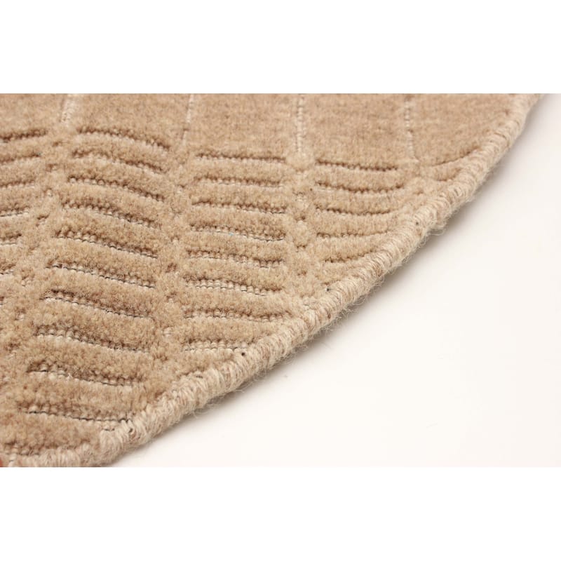 Kashkuli Gabbeh Tan Rug 4'0" x 4'0" - 4'0 x 4'0