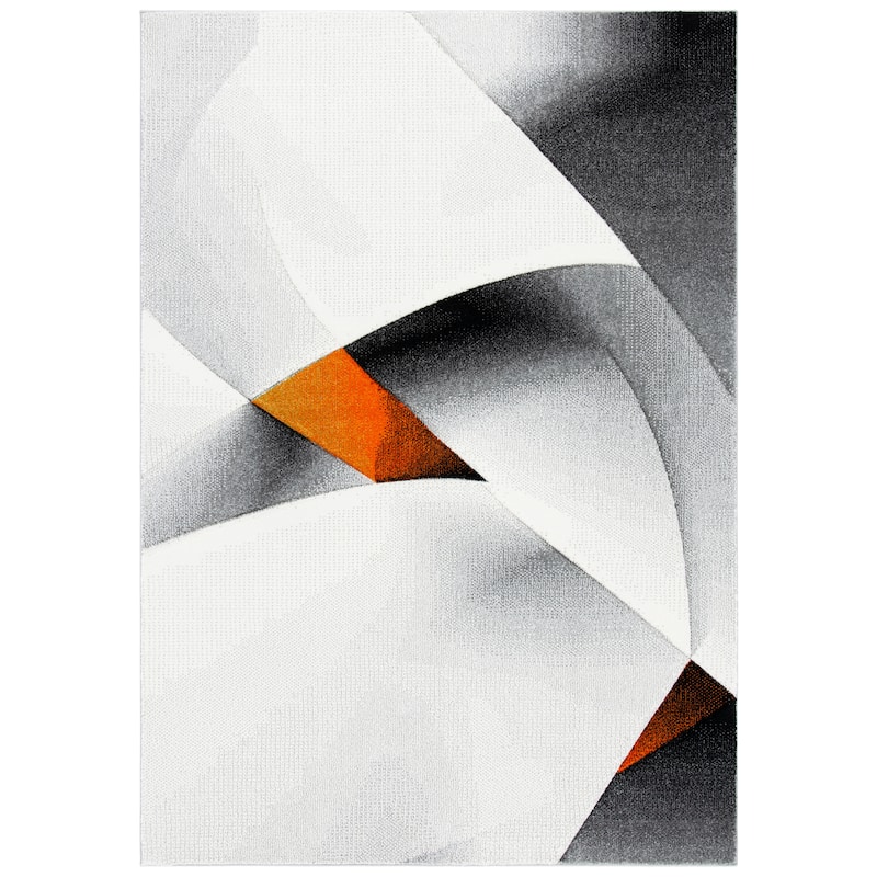SAFAVIEH Hollywood Hrissonka Mid-Century Modern Abstract Rug - 4' x 6' - Grey/Orange