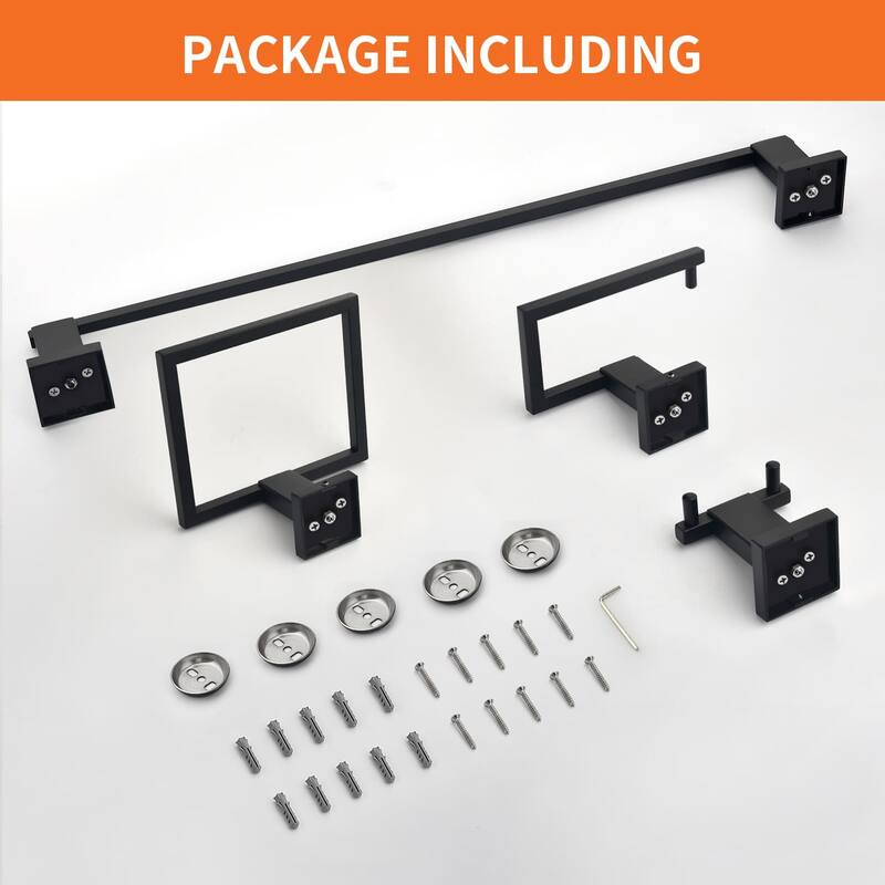 4 Piece Bathroom Hardware Set Wall Mount Bathroom Towel Holder Bar Set Bathroom Fixtures 304 Stainless Steel Bath Accessories